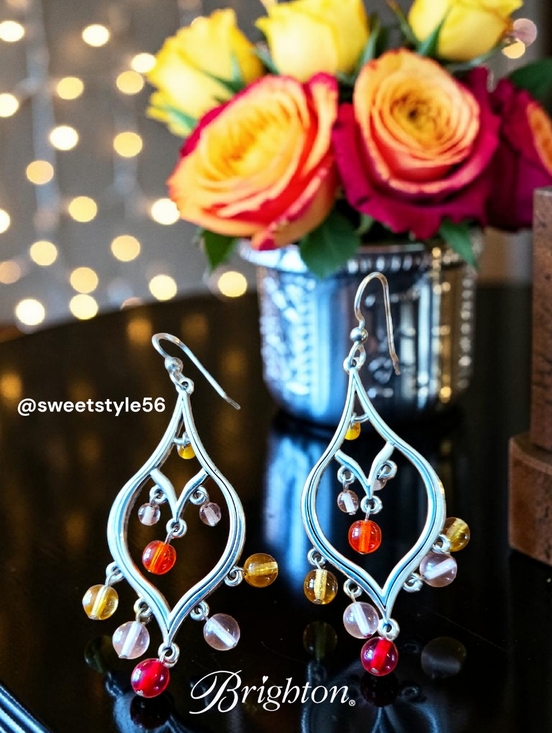Brighton Jewelry - 💐BRIGHTON "Prism Lights" Silver And Crystal Drop Earrings EVENT READY